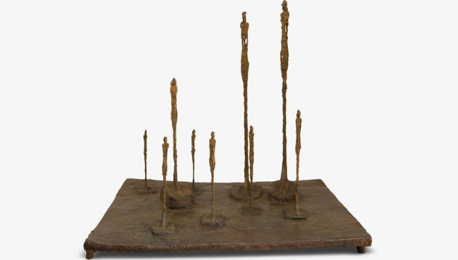 Giacometti La Clairière, 1950 Bronze © Alberto Giacometti Estate /Licensed in the UK by ACS and DACS, 2016 review giacometti klein gagosian klein giacometti exhibition