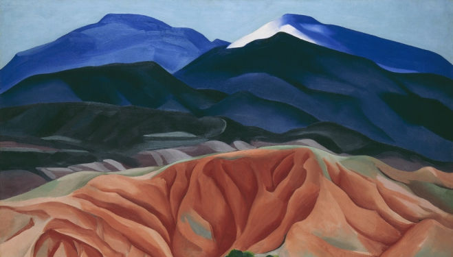 Georgia O’Keeffe Black Mesa Landscape, New Mexico / Out Back of Marie's II. 1930 Oil on canvas mounted on board 24 1/4 x 36 1/4 (61.6 x 92.1)Georgia O'Keeffe Museum. Gift of The Burnett Foundation © Georgia O'Keeffe Museum