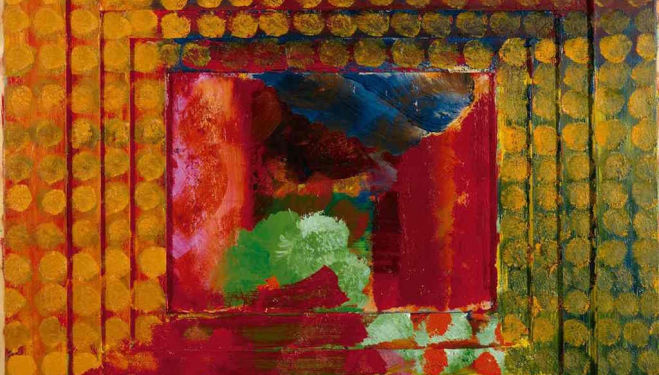 Detail from Portrait of the artist, by Howard Hodgkin. Photograph: PA