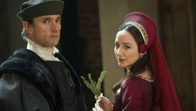 Ben Miles as Thomas Cromwell and Lydia Leonard as Anne Boleyn in Wolf Hall Photo: Alastair Muir