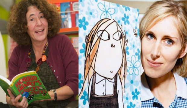 Children's authors Francesca Simon and Lauren Child