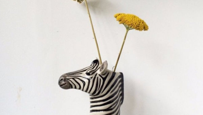 Zebra vase by Grace & Thorn