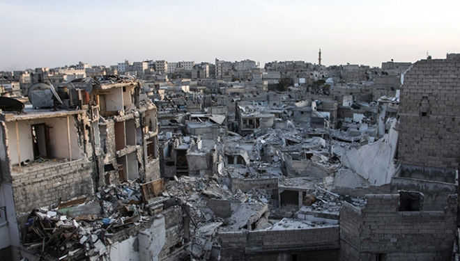 The ruins of Aleppo photo Karam al Masri (AFP)