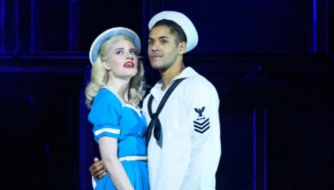 Lizzy Connolly and Jacob Maynard as Hildy and Chip. On The Town musical. Photo by Johan Persson 