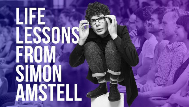 Explore the mind of Simon Amstell in this event by The School of Life