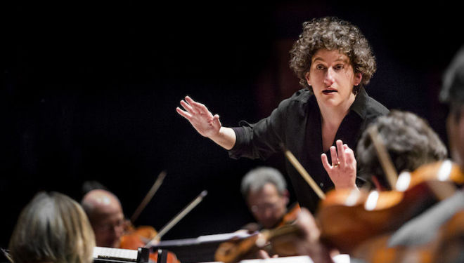 Rebecca Miller conducts Pearl of Freedom. Photo: Richard Haughton