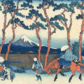 Katsushika Hokusai ( - ) Hodogaya from ‘The Thirty-Six Views of Fuji’ Woodblock print. To be exhibited by Japan Print Gallery