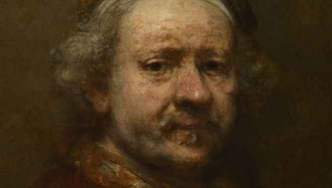 Detail from Rembrandt, Self Portrait at the Age of 63, 1669, Courtesy the National Gallery, London