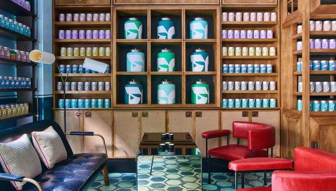 A selection of organic teas at Teatulia in Covent Garden