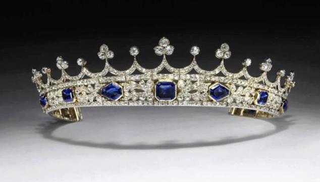 Queen Victoria's sapphire and diamond coronet, designed by Prince Albert, made by Joseph Kitching, London, 1840-1842. Purchased through the generosity of William & Judith, and Douglas and James Bollinger as a gift to the Nation and the Commonwealth. © Vic
