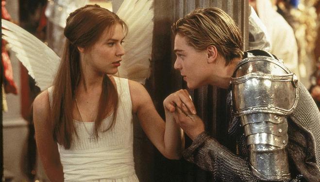 Claire Danes and Leonardo Di Caprio in Romeo + Juliet