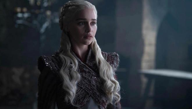 Emilia Clarke in Game of Thrones season 8, Sky Atlantic 