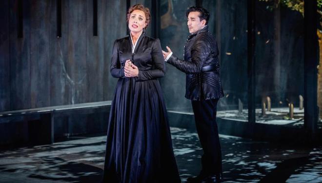 Marina Costa-Jackson as Elisabeth and Leonardo Capalbo in the title role of Don Carlo at Grange Park Opera. Photo: Robert Workman
