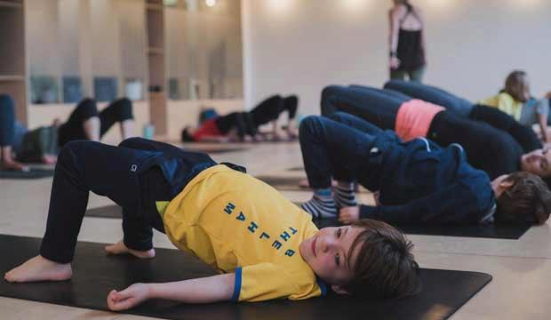 Yoga for kids at Peckham Levels' LevelSix space. Photo: Zen Armstrong