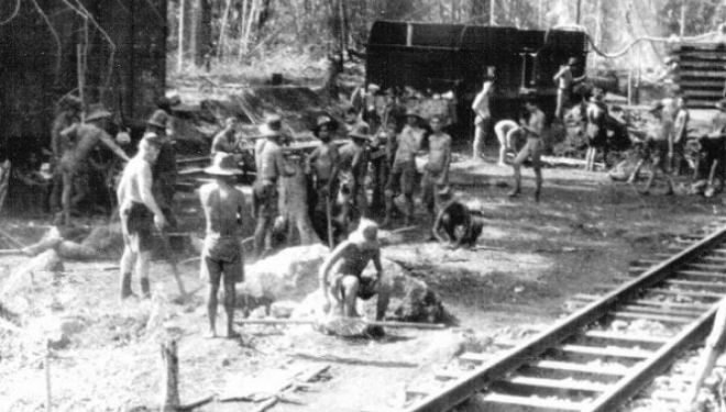 Burmese railway workers