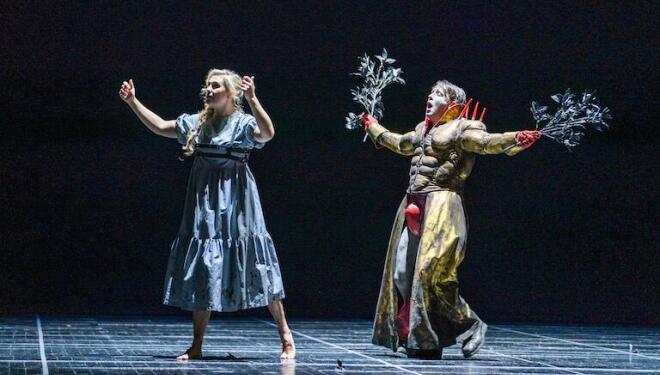 Apollo pursues Daphne in Handel's chamber opera. Photo: Tristram Kenton