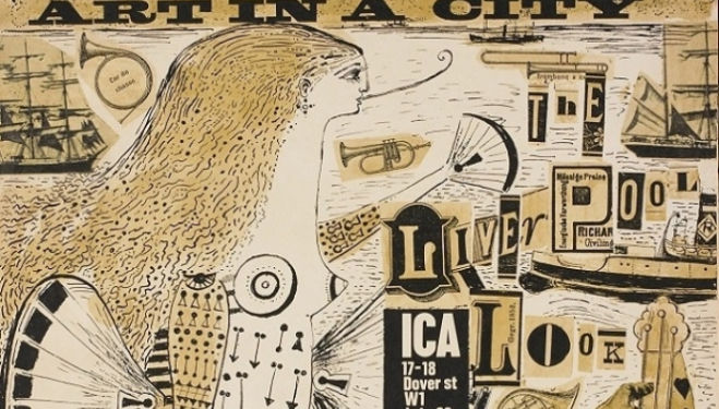 George Jardine, poster for the Art in the City exhibition at the ICA, Dover street, July 20-September 2