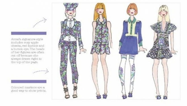 An image from How to Draw like a Fashion Designer, book