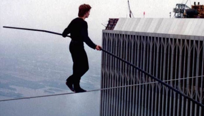 Still from Phillippe Petit's 'Man on Wire'