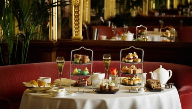 Afternoon Tea spread at the Oscar Wilde Lounge