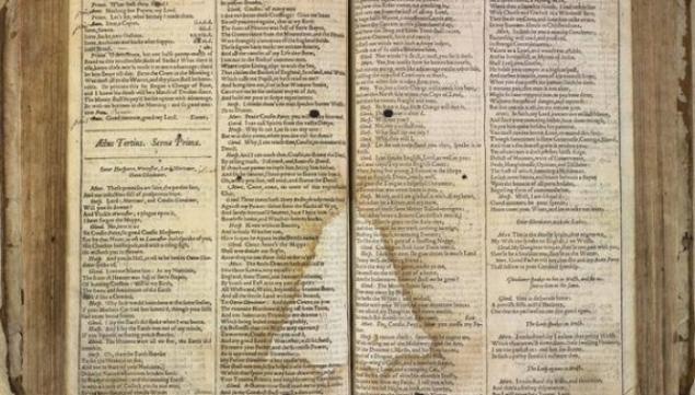 Shakespeare’s First Folio returns to the Globe Theatre 