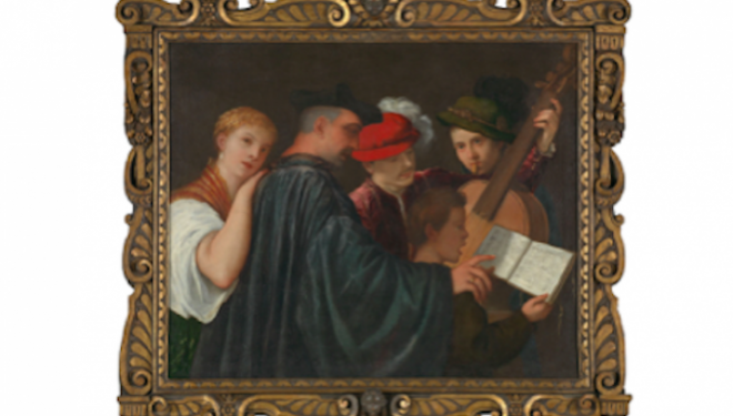 The Music Lesson Possibly by Titian about 1535, courtesy of The National Gallery, London