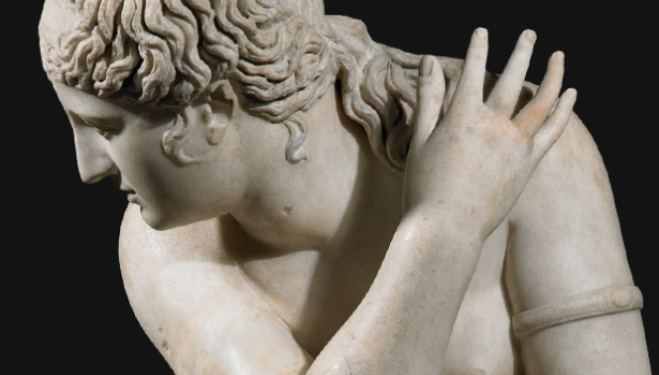 Marble statue of a naked Aphrodite crouching at her bath, also known as Lely’s Venus. Roman copy of a Greek original, 2nd century AD. Royal Collection Trust/Her Majesty Queen Elizabeth II 2015.