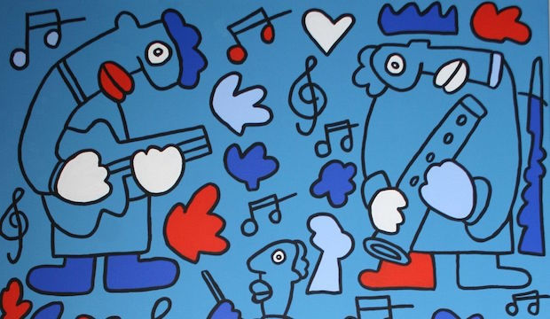 Band, 2015, Thierry Noir artist, Howard Griffin Gallery London