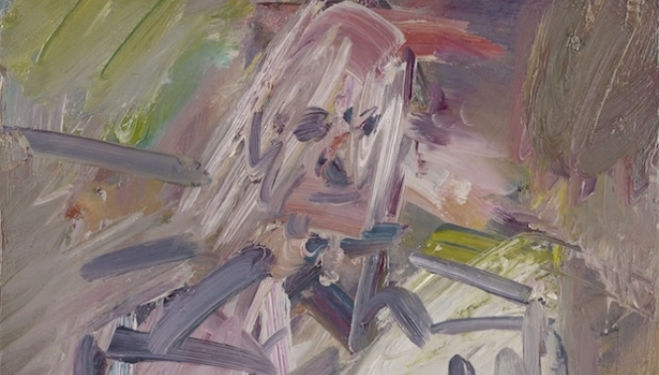 Frank Auerbach artist, David Landau Seated, courtesy of Marlborough Fine Art London