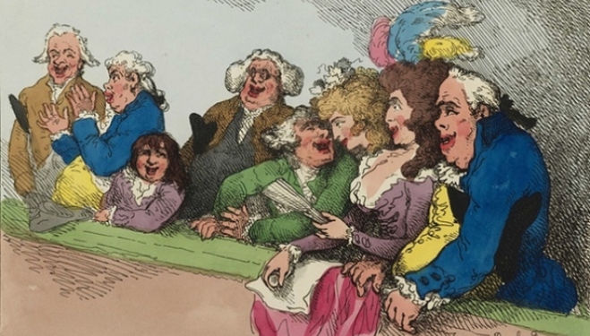 Comedy Spectators by Thomas Rowlandson artist, 8 October 1789, The Queen's Gallery London