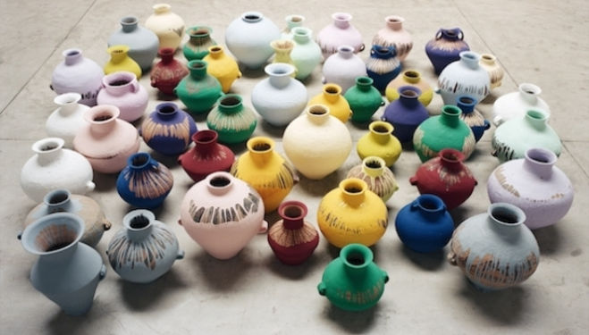 Ai Weiwei artist, Coloured Vases, 2006, Courtesy of Ai Weiwei Studio