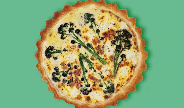 Goats Cheese & Broccoli Quiche Recipe, from cookbook 'The Only Recipes You'll Ever Need'