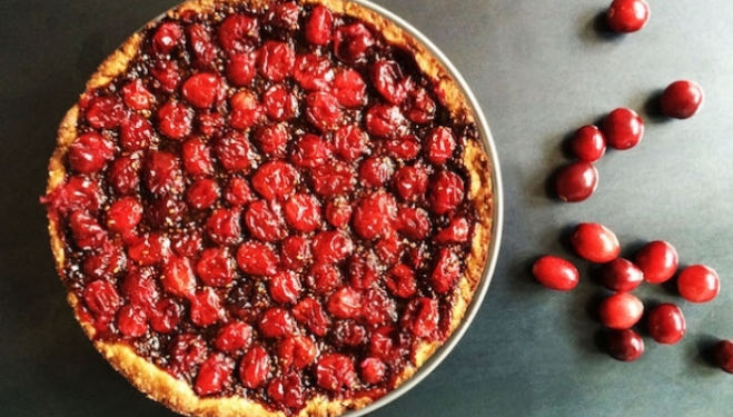 Healthy Christmas recipe: cranberry tart