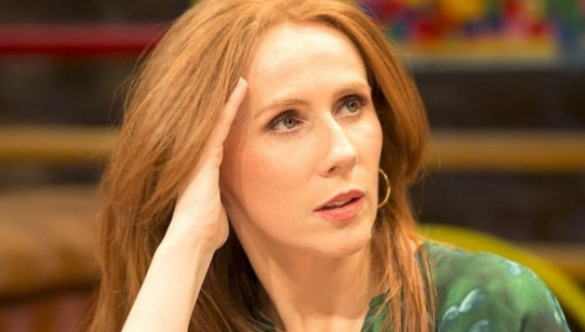 Catherine Tate performing in The Vote at the Donmar Warehouse; photo by Johan Persson 