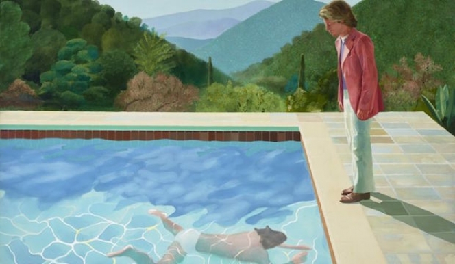 Tate Hockney: Portrait of an Artist (Pool with two figures), 1972 acrylic on canvas, 84x120 in. Tate Britain Hockney 