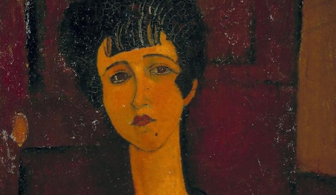 Detail: Modigliani, Portrait of a Girl, c.1917 © Tate Modern, Tate Modigliani Show 2017 Modigliani London