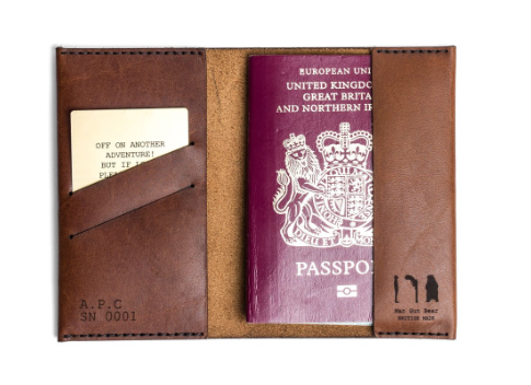 Passport control: embossed leather travel wallet