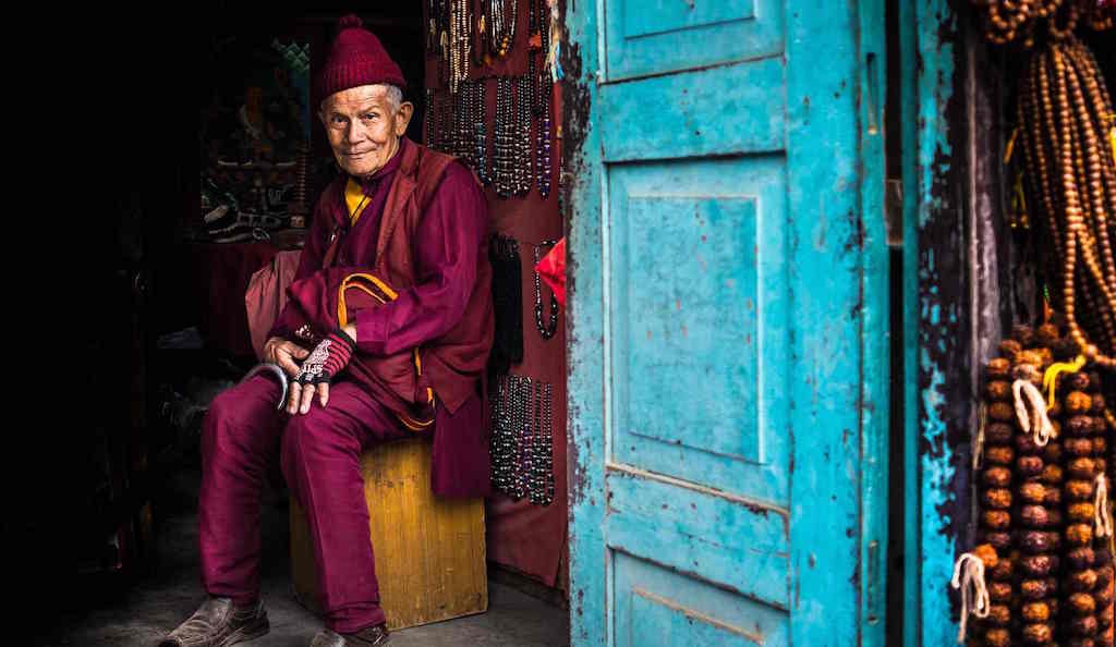 Bead man, Kathmandu, Nepal. Category: People