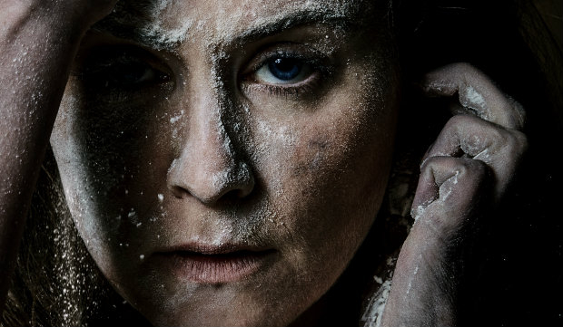 Judith Roddy in Knives in Hens at The Donmar Warehouse, Photo Daniel Ken