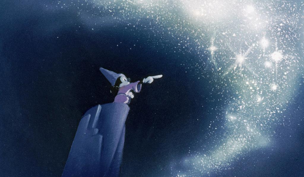 Artwork of Sorcerer’s Apprentice Mickey from Walt Disney’s Fantasia which provided the inspiration for The Vaults' Sounds and Sorcery. Image © Disney 