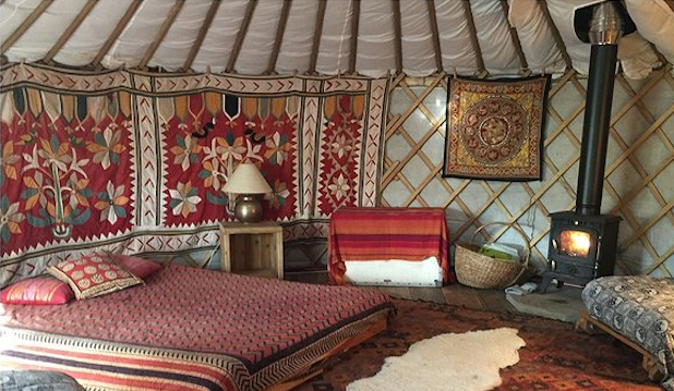 Best for exotic interiors: Yurt Yami, Cotswolds