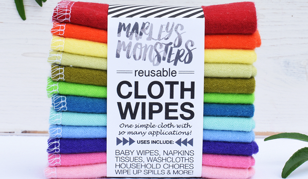 Think about cloth wipes