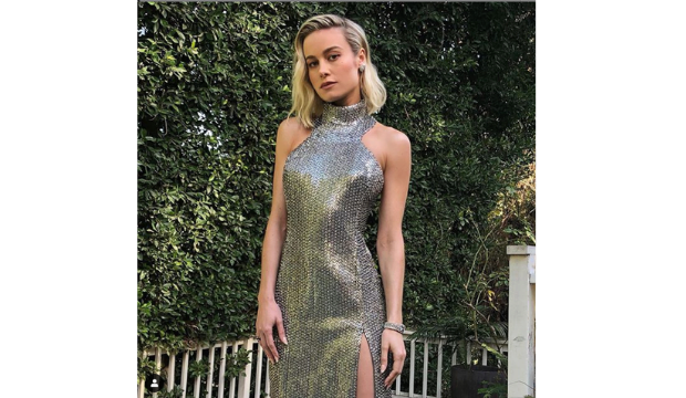 Brie Larson in Celine at the Academy Awards