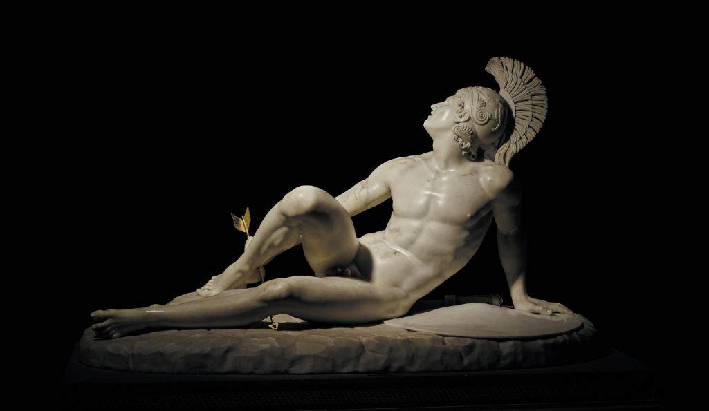 Filippo Albacini (1777-1858), The Wounded Achilles, 1825, marble, Chatsworth House Photograph © The Devonshire Collections, Chatsworth. Reproduced by permission of Chatsworth Settlement Trustees.