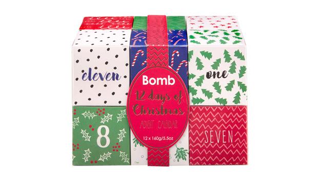For the bath lover: Bomb Cosmetics 12 days of Christmas Advent Gift Set, £36