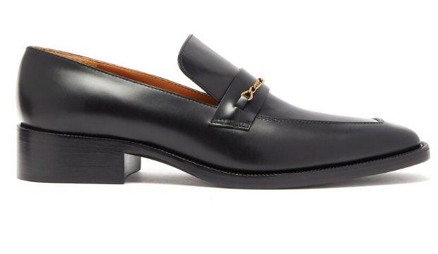 14. Marc Jacobs Chain-embellished square-toe leather loafers 