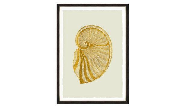 Amara Mind the Gap Golden Seashell Print, £250
