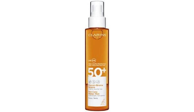 ​Non-oily SPF spray for the body  | Clarins Sun Care Water Mist SPF50+