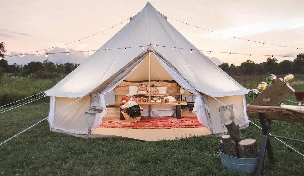 Safari-style bell tent 