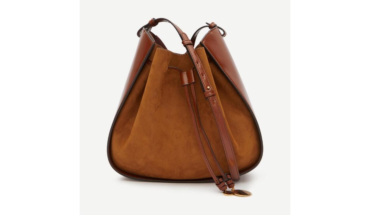 Stella McCartney faux leather drawstring bucket bag, £645